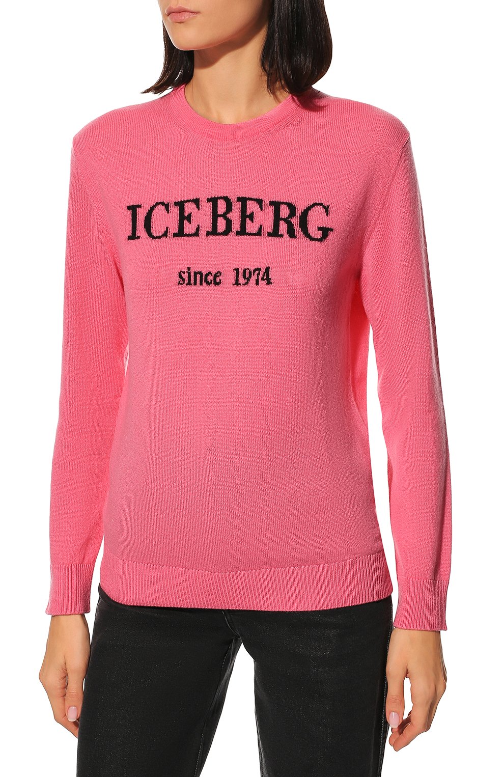 Кашемировый пуловер ICEBERG розового цвета по цене 33150 руб., арт. 19I I2S0/A026/7003/0UTLET AW22-23, фото 3 Кашемировый пуловер ICEBERG, арт. 19I I2S0/A026/7003/0UTLET AW22-23, фото 3