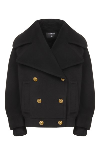 Женское полупальто из шерсти и кашемира BALMAIN, арт. GF1UA141/WD48