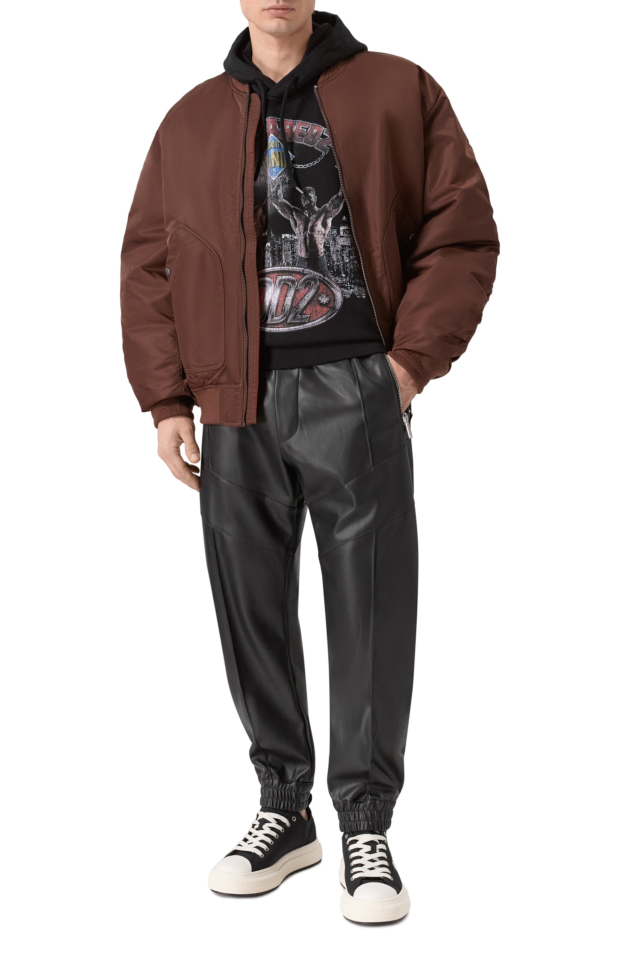 Джоггеры из экокожи DSQUARED2, арт. S74KB1117/S60340, фото 2