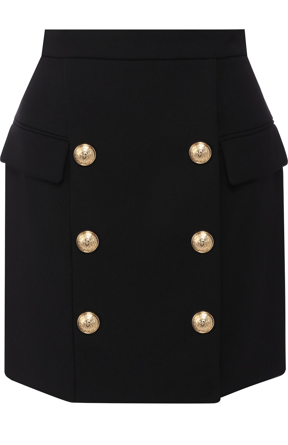 Шерстяная мини-юбка с контрастными пуговицами BALMAIN, арт. 144325/167L, фото 1