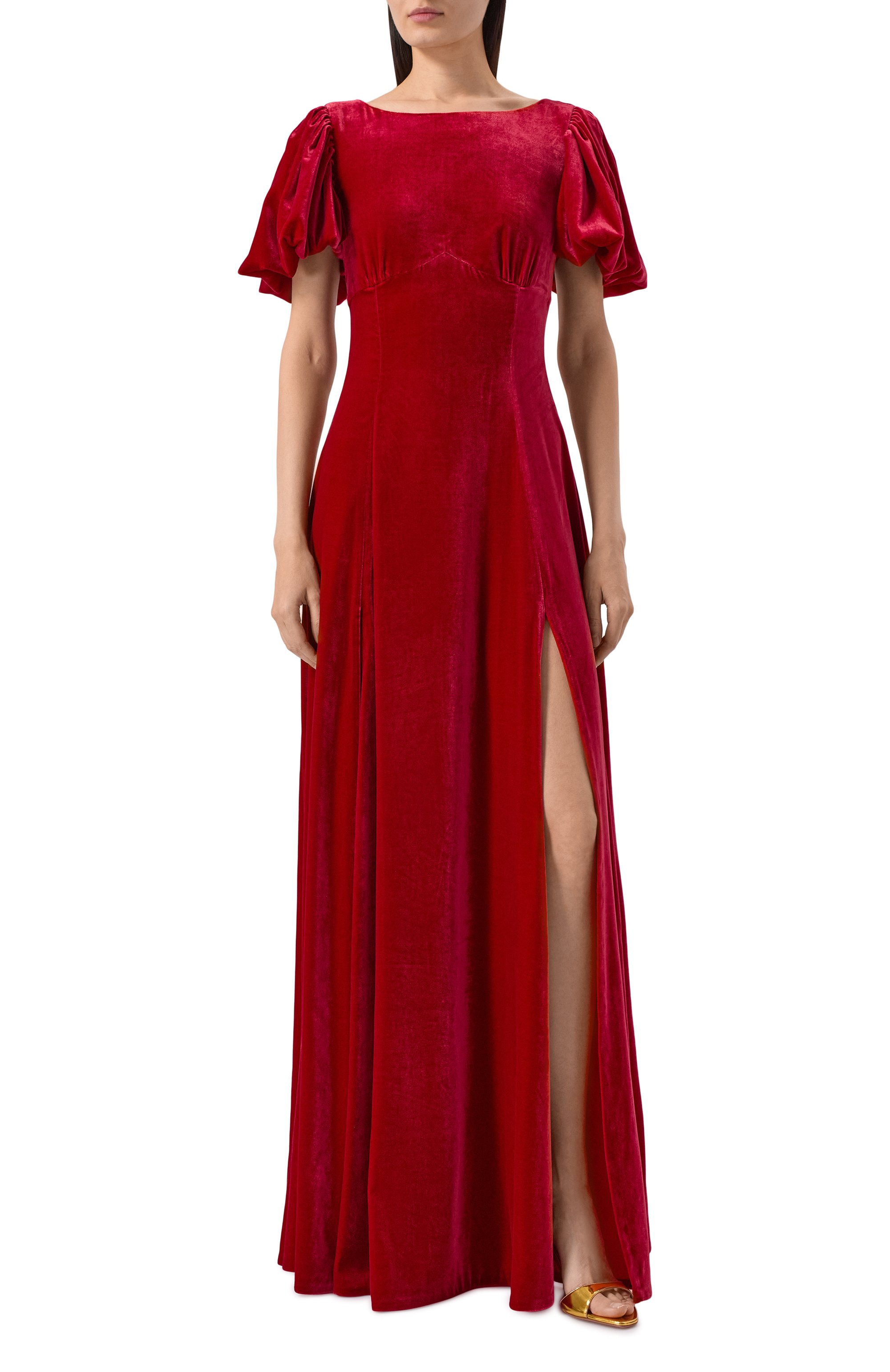 Бархатное платье ХОХЛОМА Х АЛЕНА АХМАДУЛЛИНА, арт. WTD1336, фото 2