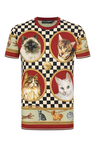 Мужская хлопковая футболка DOLCE & GABBANA, арт. G8RN8T/II7GZ