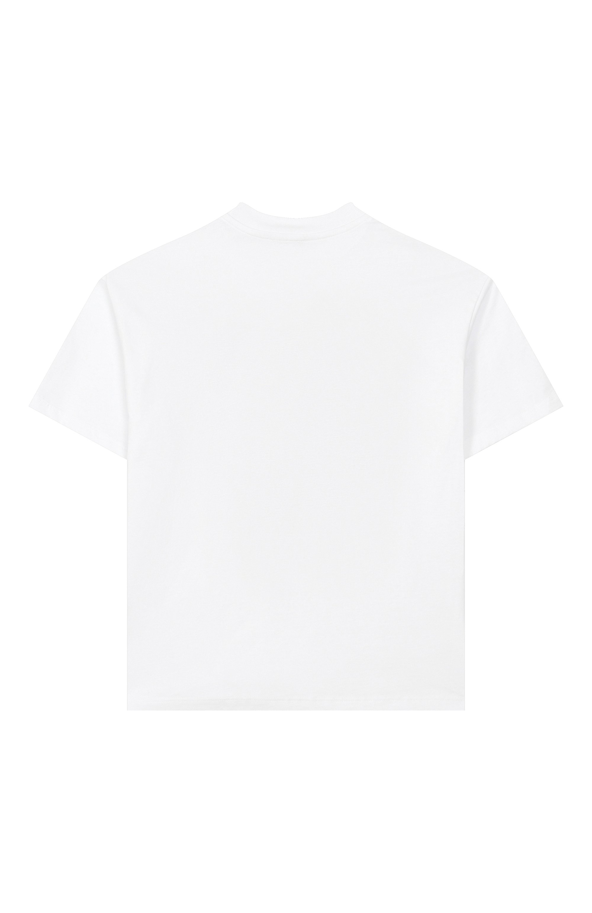 Хлопковая футболка MSGM KIDS белого цвета по цене 9950 руб., арт. S6MSJGTH080, фото 2 Хлопковая футболка MSGM KIDS, арт. S6MSJGTH080, фото 2