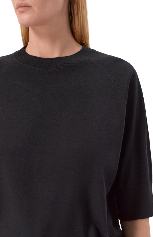 Шерстяной пуловер Dries Van Noten 131200/3700 Чёрный  131200/3700 Фото 5