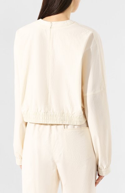 Хлопковый топ NANUSHKA кремового цвета по цене 43500 руб., арт. GUNNER_CREME_JAPANESE SHIRTING, фото 4 Хлопковый топ NANUSHKA, арт. GUNNER_CREME_JAPANESE SHIRTING, фото 4