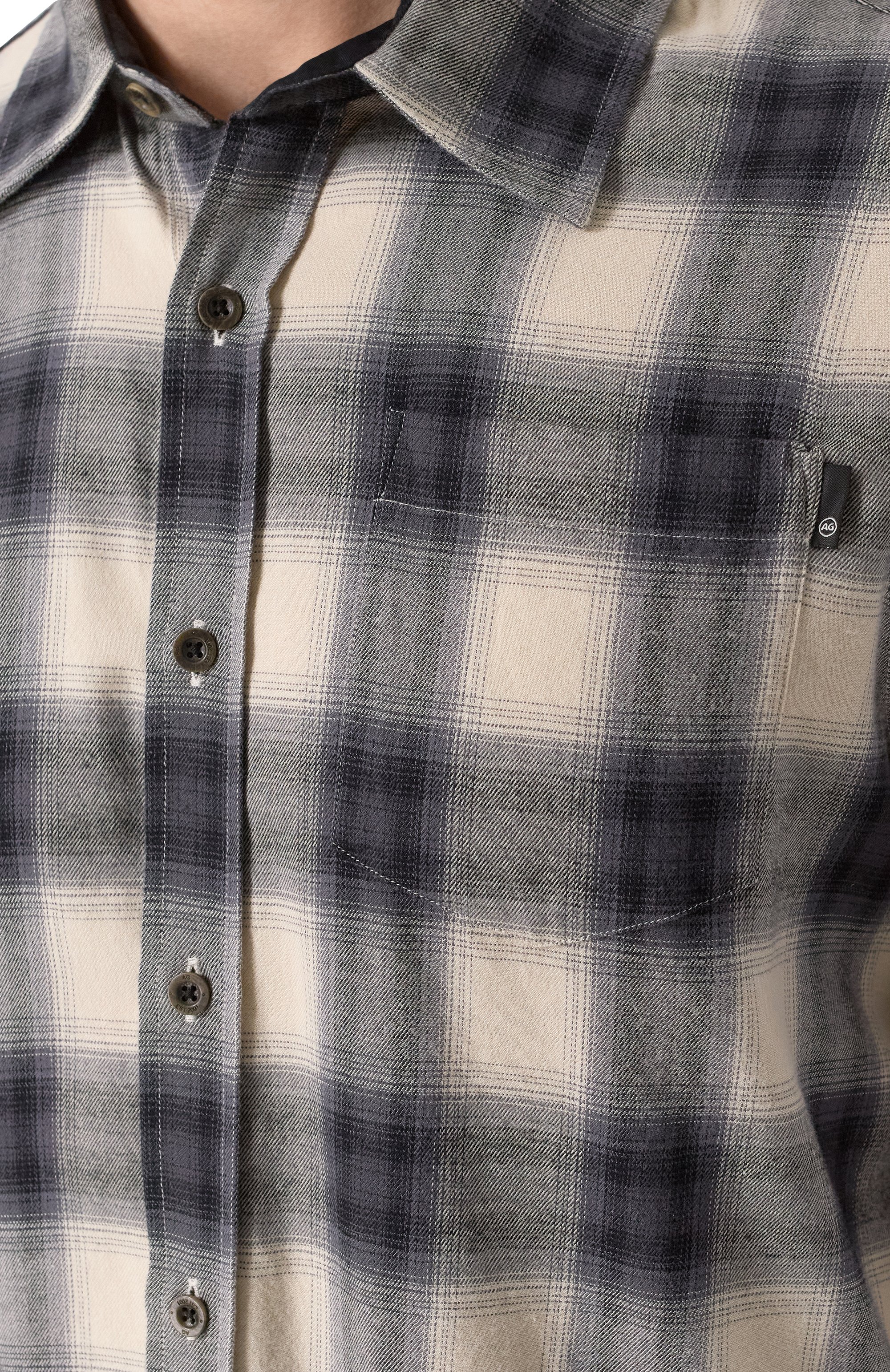 Рубашка AG ADRIANO GOLDSCHMIED серого цвета по цене 29150 руб., арт. 71093BCK, фото 5 Рубашка AG ADRIANO GOLDSCHMIED, арт. 71093BCK, фото 5