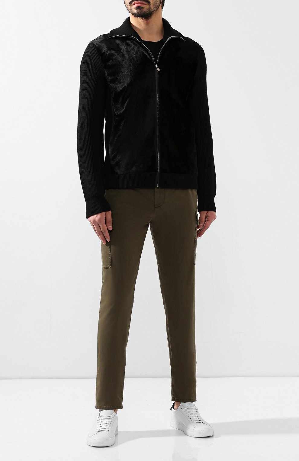 Шерстяной кардиган с меховой отделкой BERLUTI, арт. R16KCL59-001, фото 2