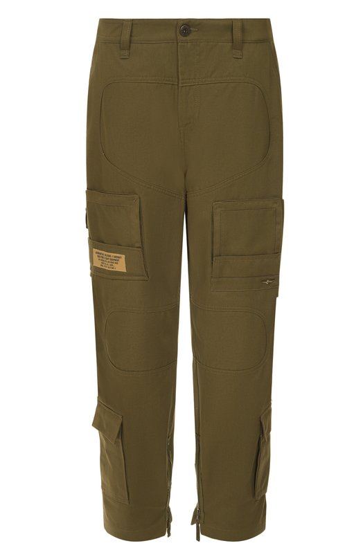 Хлопковые брюки-карго Aeronautica Militare PA1696UCT04240 Хаки PA1696UCT04240