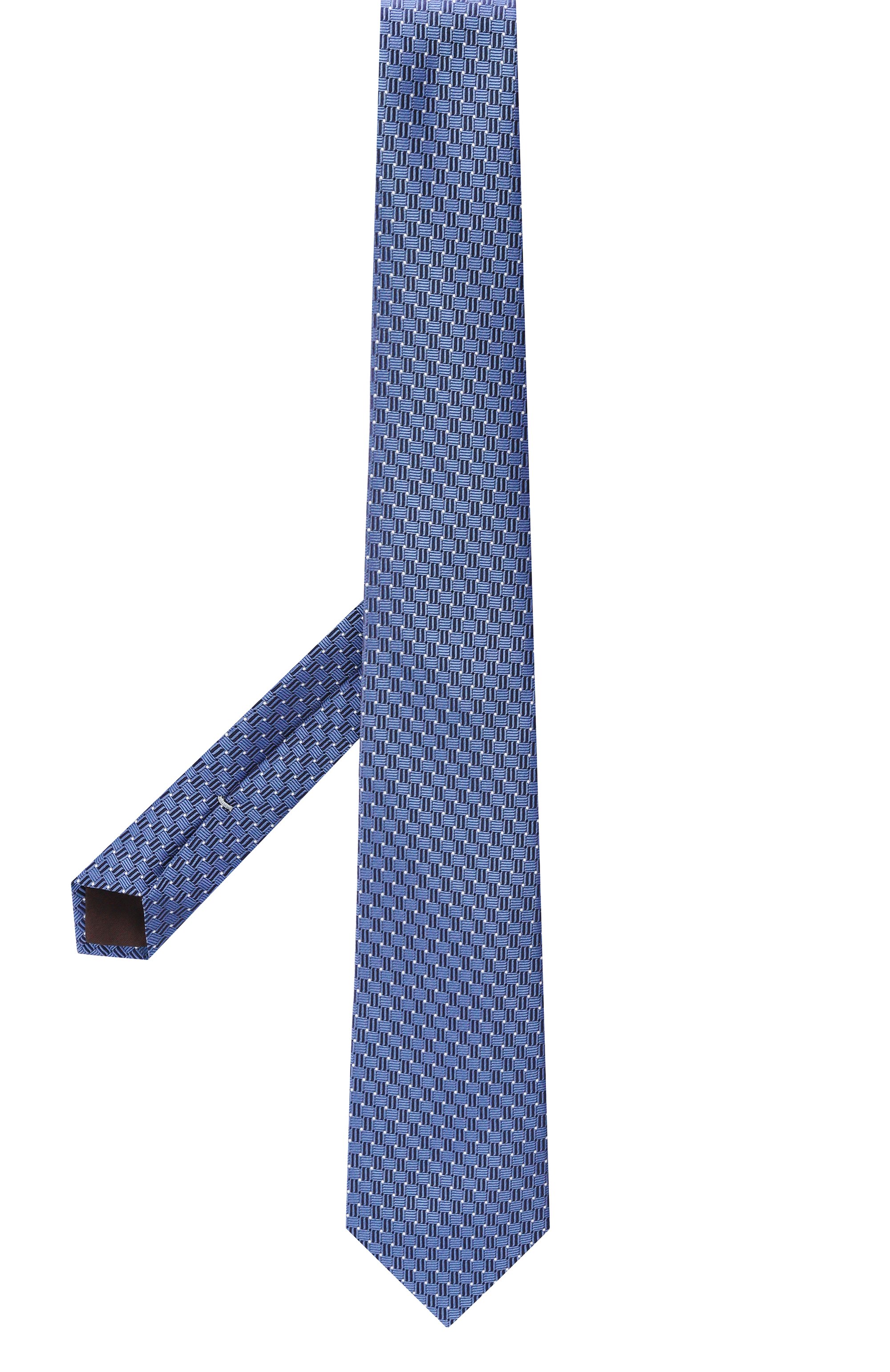 Шелковый галстук CANALI голубого цвета по цене 21450 руб., арт. 18/HJ04531, фото 3 Шелковый галстук CANALI, арт. 18/HJ04531, фото 3