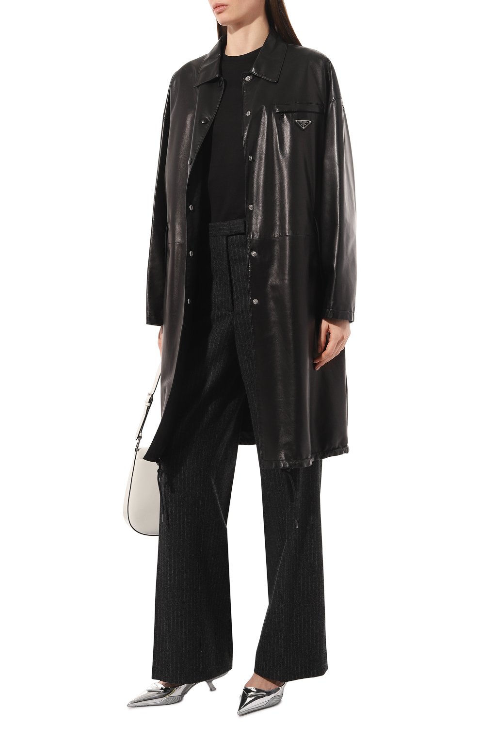 Кожаный плащ PRADA, арт. 56879-1RP0-F0002, фото 2