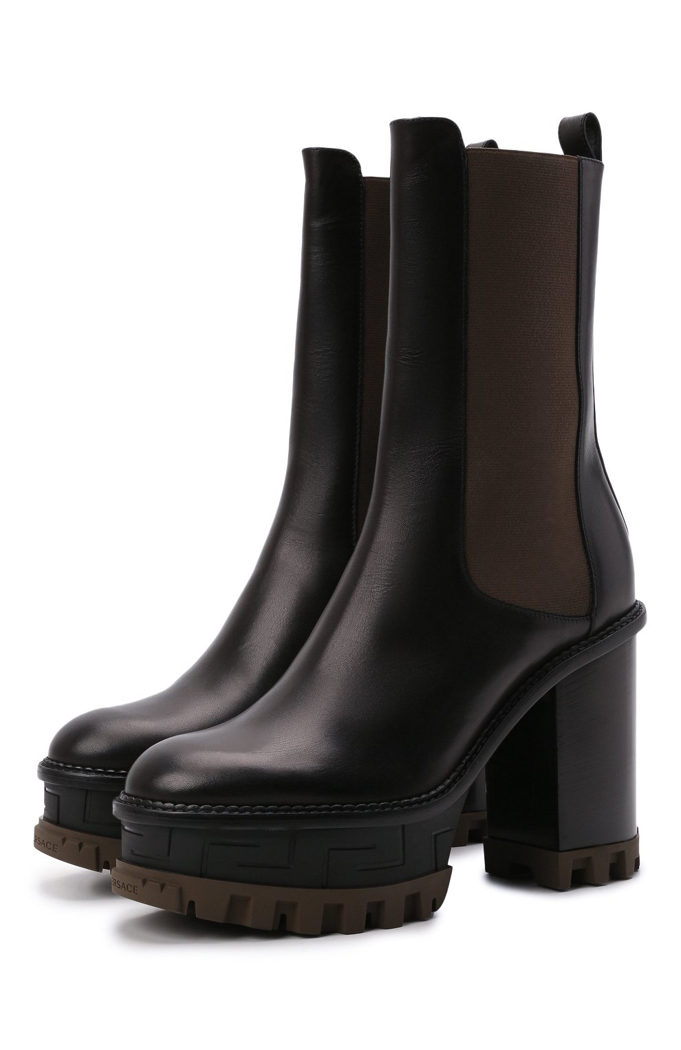 Кожаные ботильоны greca labyrinth VERSACE, арт. DST420Q/DVTA3, фото 1