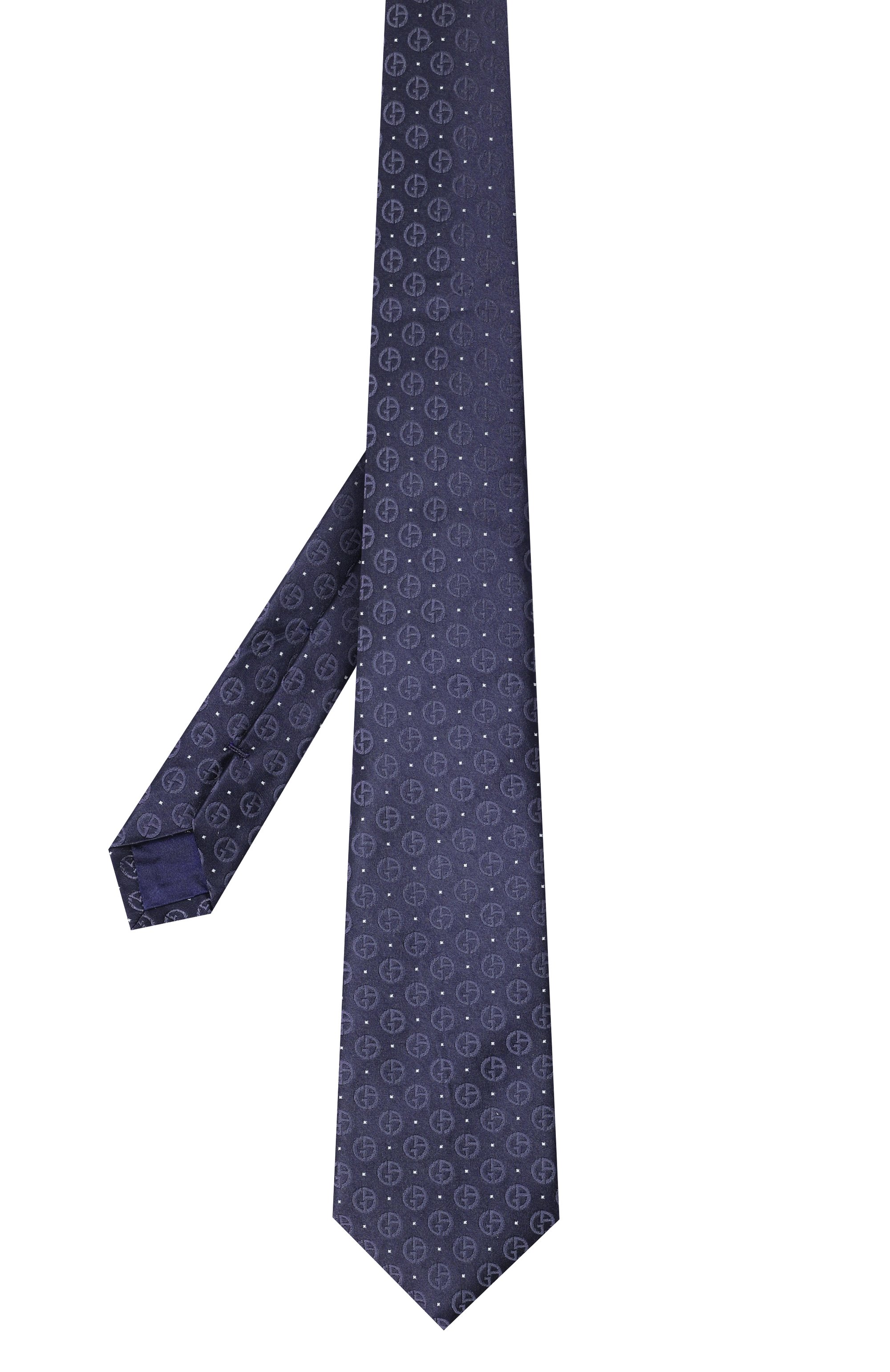 Шелковый галстук GIORGIO ARMANI темно-синего цвета по цене 25250 руб., арт. GM000800/TE16574, фото 3 Шелковый галстук GIORGIO ARMANI, арт. GM000800/TE16574, фото 3