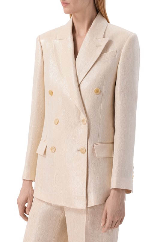 Льняной жакет Brunello Cucinelli ML5967091 Бежевый  ML5967091 Фото 3