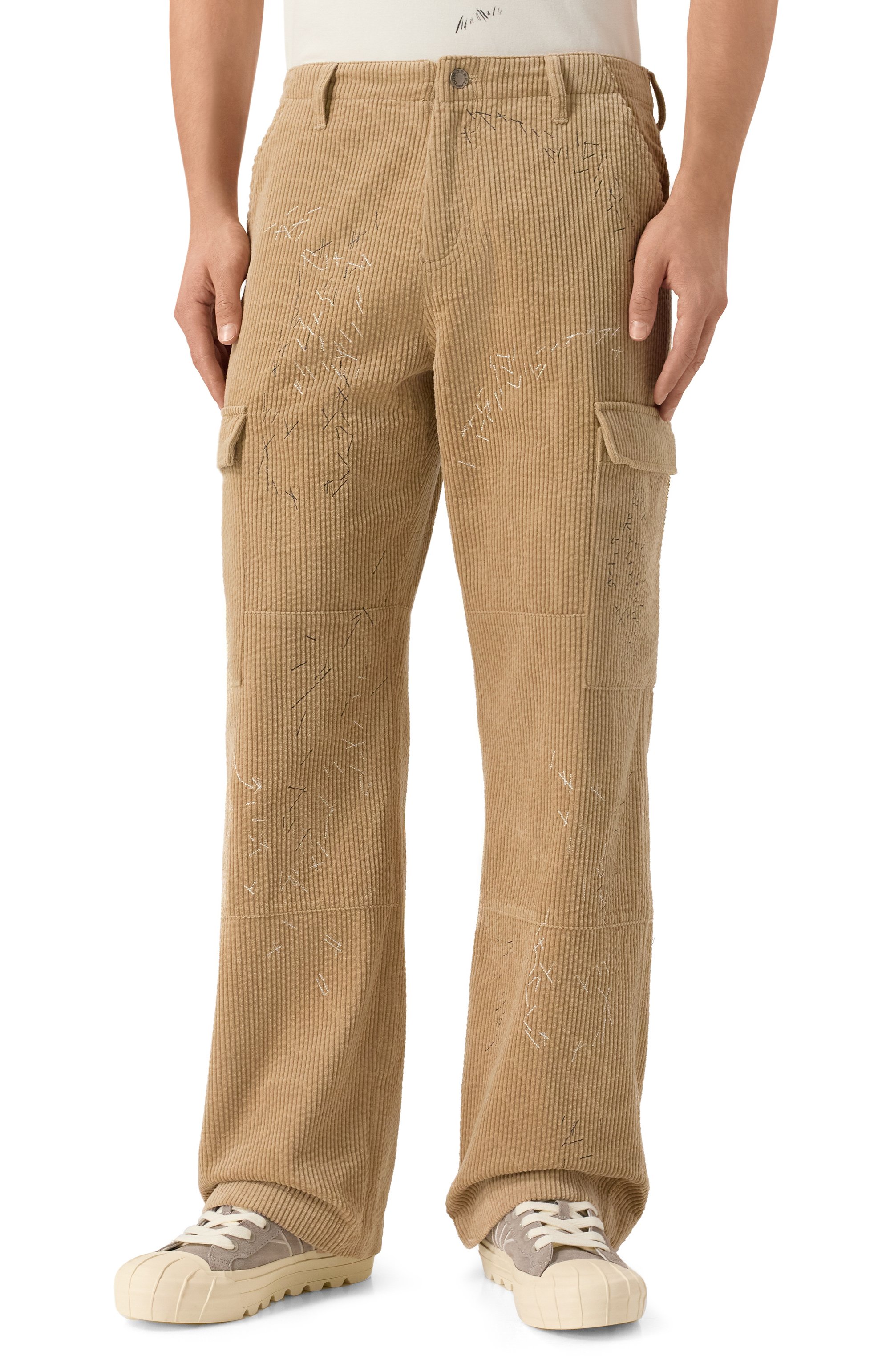 Вельветовые брюки-карго DOMREBEL, арт. M MENDING, фото 3