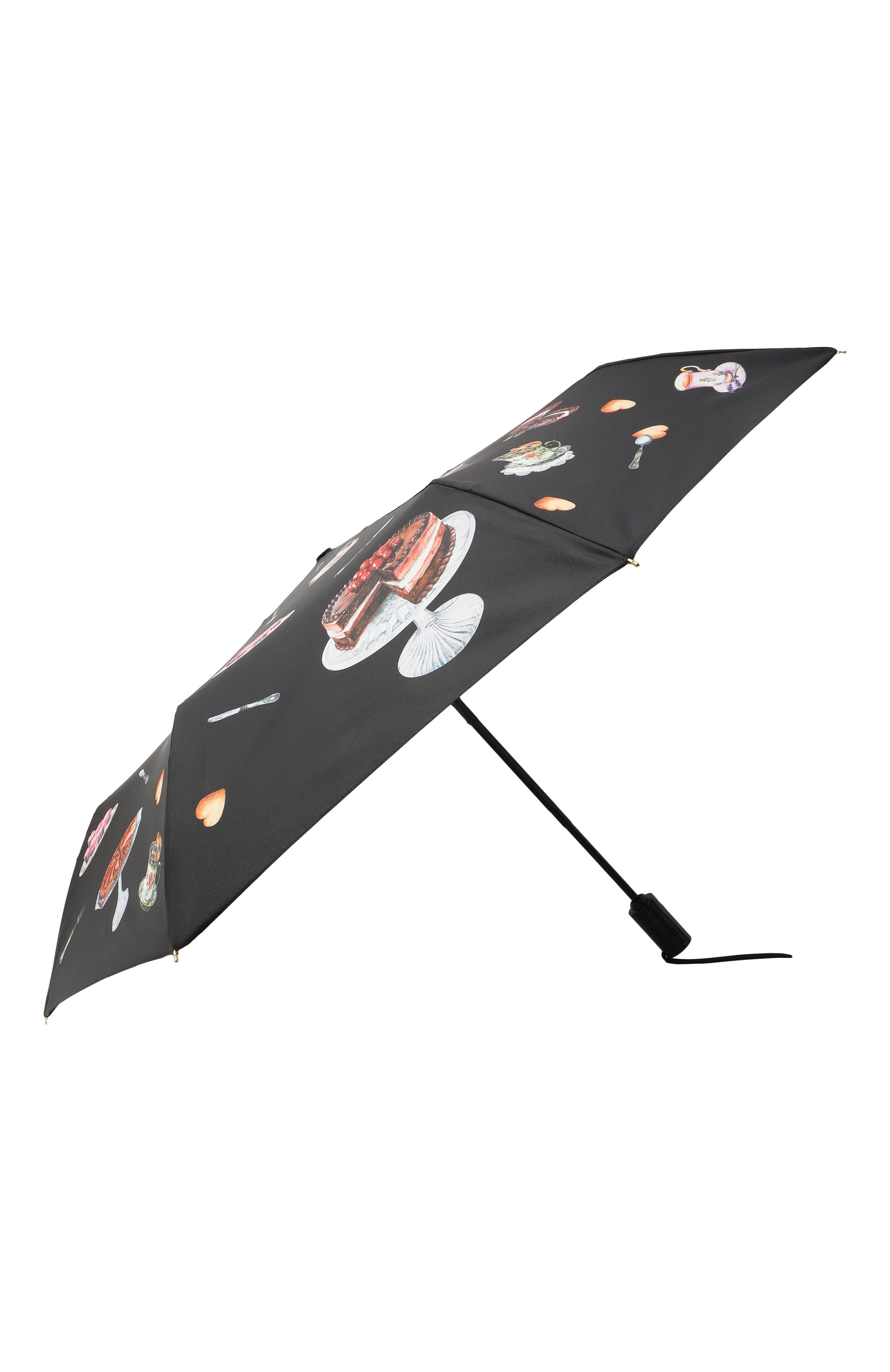 Складной зонт MOSCHINO черного цвета по цене 14300 руб., арт. 8953-0PENCL0SEA, фото 2 Складной зонт MOSCHINO, арт. 8953-0PENCL0SEA, фото 2