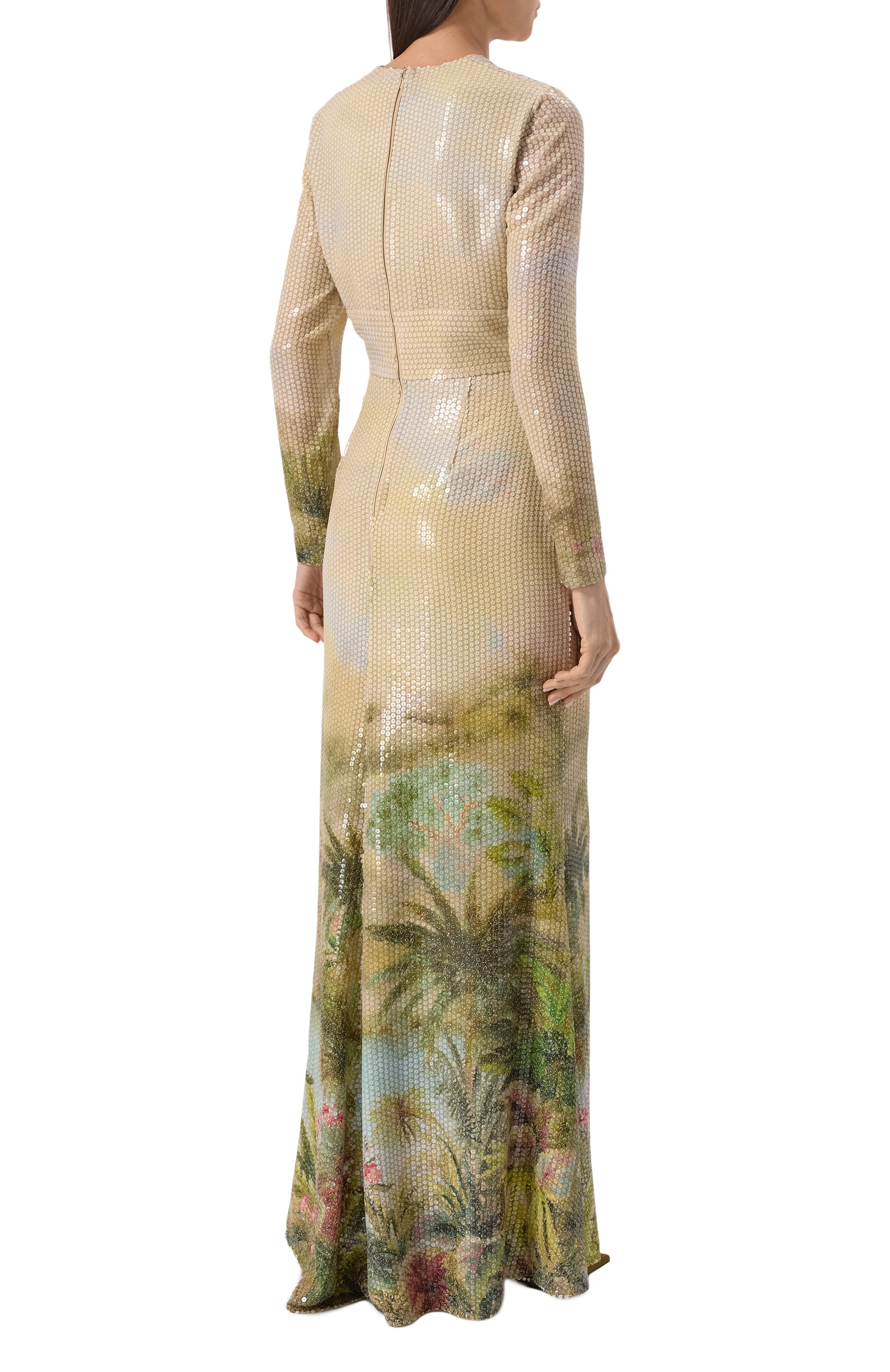 Платье с отделкой пайетками ELIE SAAB, арт. D0635PS25, фото 4