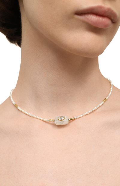 Женское колье HANKA_IN, арт. INS-CH-PEB-PDL-CZ-1M