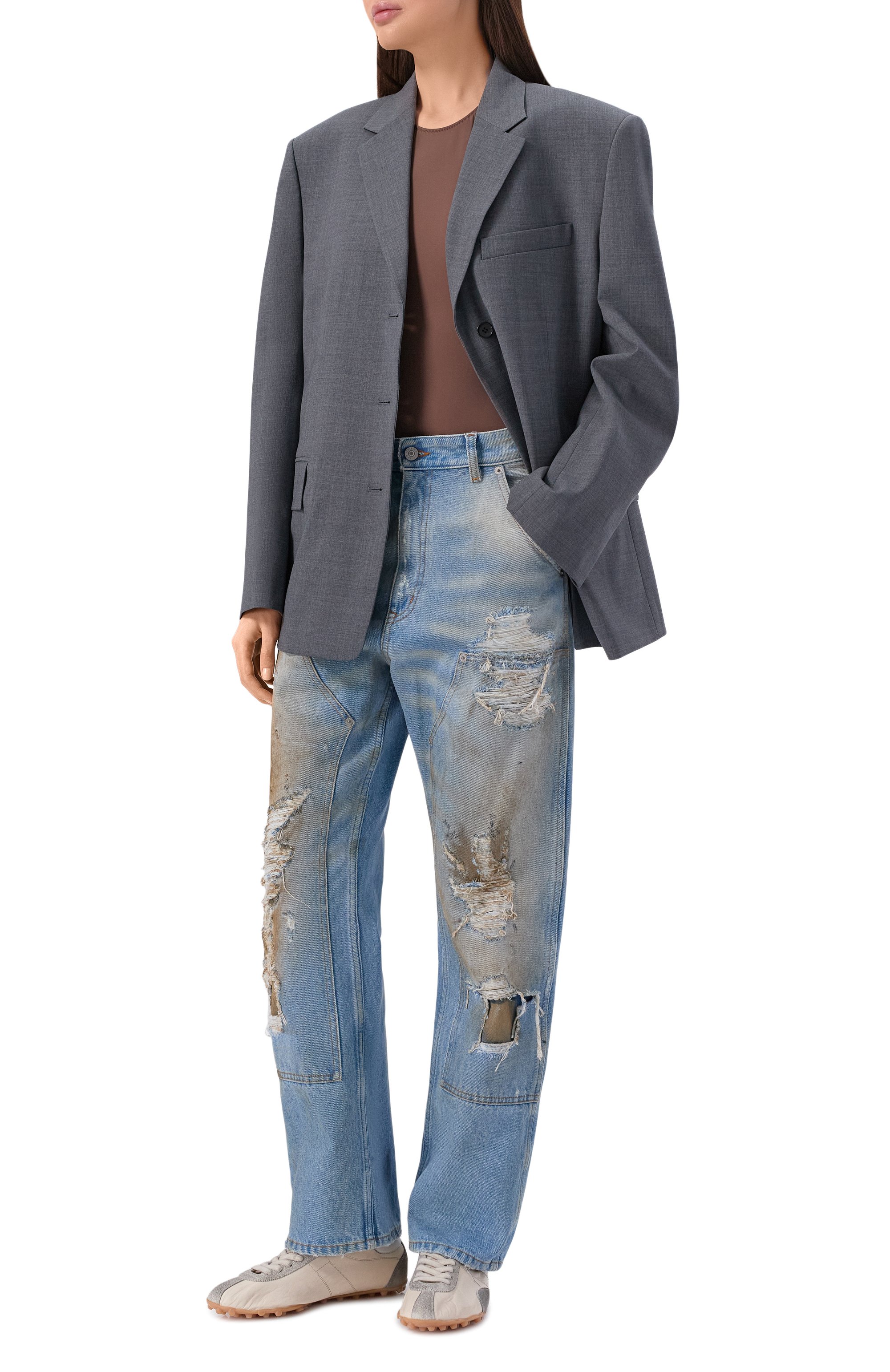 Боди MAISON MARGIELA коричневого цвета по цене 45950 руб., арт. S29NA0179/M20039, фото 2 Боди MAISON MARGIELA, арт. S29NA0179/M20039, фото 2