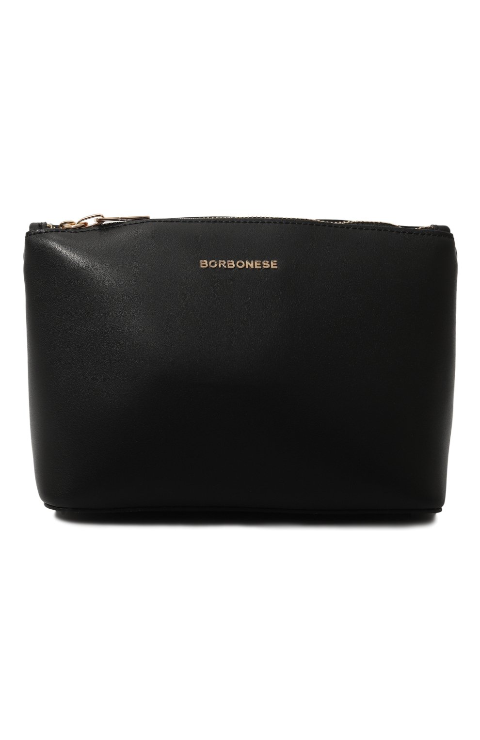 Косметичка lettering BORBONESE черного цвета по цене 17940 руб., арт. 922008, фото 1 Косметичка lettering BORBONESE, арт. 922008, фото 1