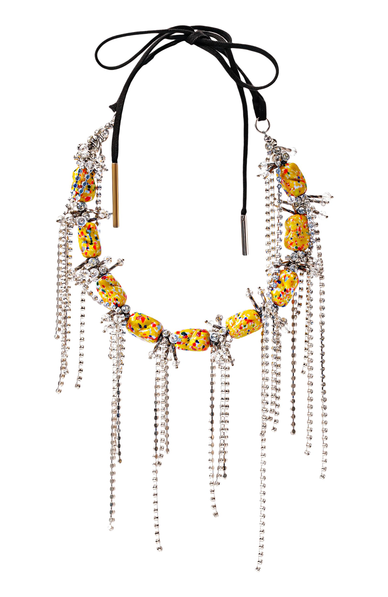 Колье DRIES VAN NOTEN желтого цвета по цене 82650 руб., арт. 138223/0064, фото 1 Колье DRIES VAN NOTEN, арт. 138223/0064, фото 1
