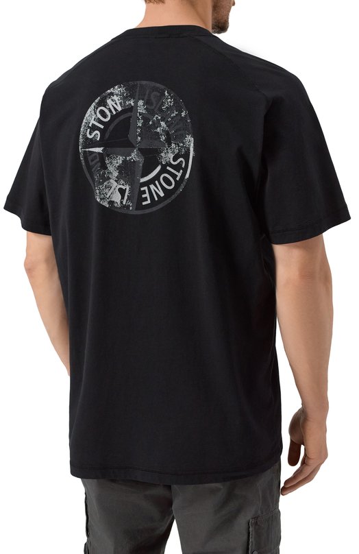 Хлопковая футболка Stone Island K1S152100020S0080 Чёрный  K1S152100020S0080 Фото 4