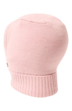 Детского шерстяная шапка-балаклава IL TRENINO светло-розового цвета, арт. CL 4101/VA | Фото 2 (Материал: Текстиль, Кашемир, Шерсть; Материал сплава: Проставлено; Нос: Не проставлено)