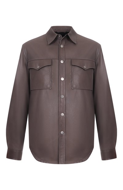 Мужская кожаная куртка-рубашка MVST, арт. 54204/58-68