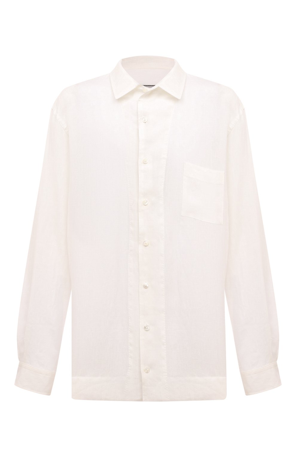 Льняная рубашка CORTIGIANI белого цвета по цене 63400 руб., арт. 5SC6010000, фото 1 Льняная рубашка CORTIGIANI, арт. 5SC6010000, фото 1