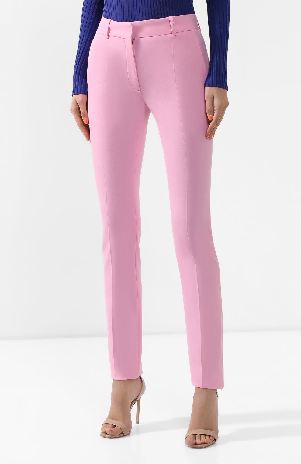 Брюки VICTORIA BECKHAM светло-розового цвета по цене 81700 руб., арт. TR SLM 21005B, фото 3 Брюки VICTORIA BECKHAM, арт. TR SLM 21005B, фото 3