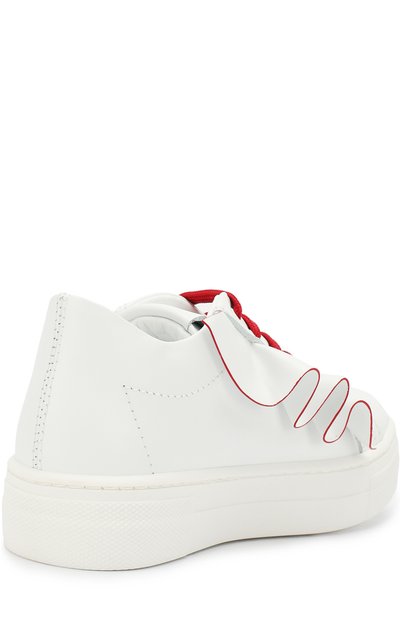 Кожаные кеды с оборками на толстой подошве FENDI, арт. JFR193/A1T0/24-27, фото 3