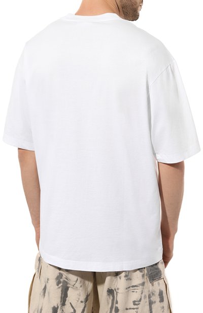 Хлопковая футболка ACNE STUDIOS белого цвета по цене 20600 руб., арт. FN-MN-TSHI000242183, фото 4 Хлопковая футболка ACNE STUDIOS, арт. FN-MN-TSHI000242183, фото 4