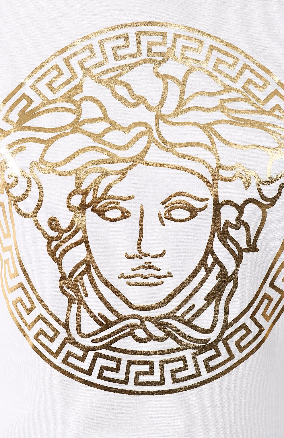 Хлопковая футболка VERSACE белого цвета по цене 34200 руб., арт. A85756/A228806, фото 5 Хлопковая футболка VERSACE, арт. A85756/A228806, фото 5