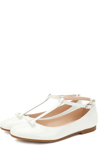 Лаковые туфли с бантом на ремешке IL GUFO, арт. G330/PATENT/31-34