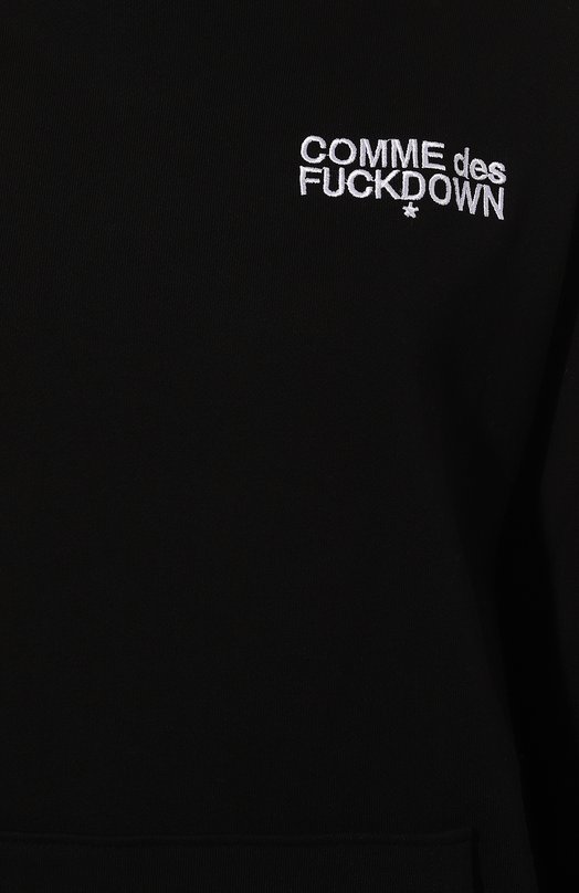 Хлопковое худи Comme des Fuckdown CFABW01010 Чёрный  CFABW01010 Фото 5
