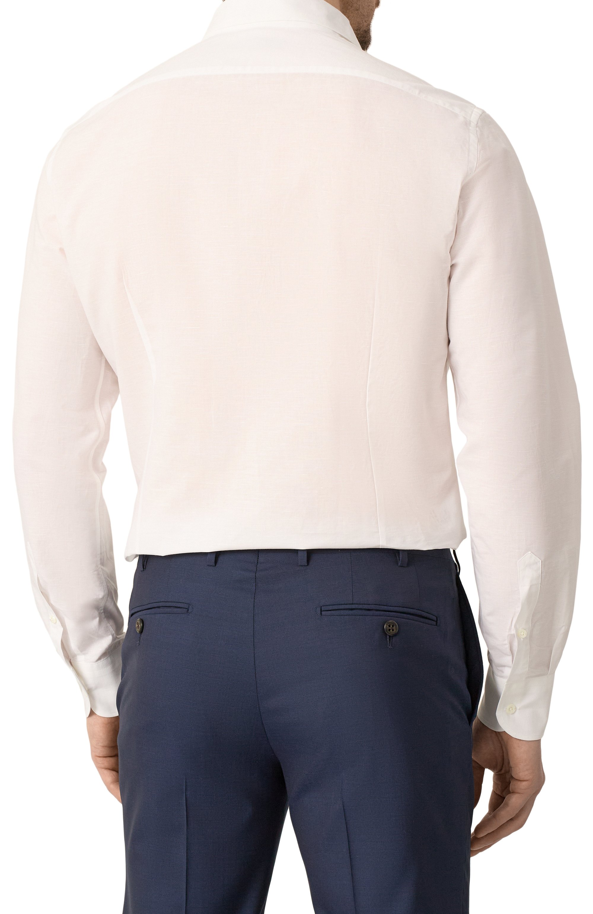 Сорочка из хлопка и льна CORNELIANI, арт. 25P156-2511174, фото 4