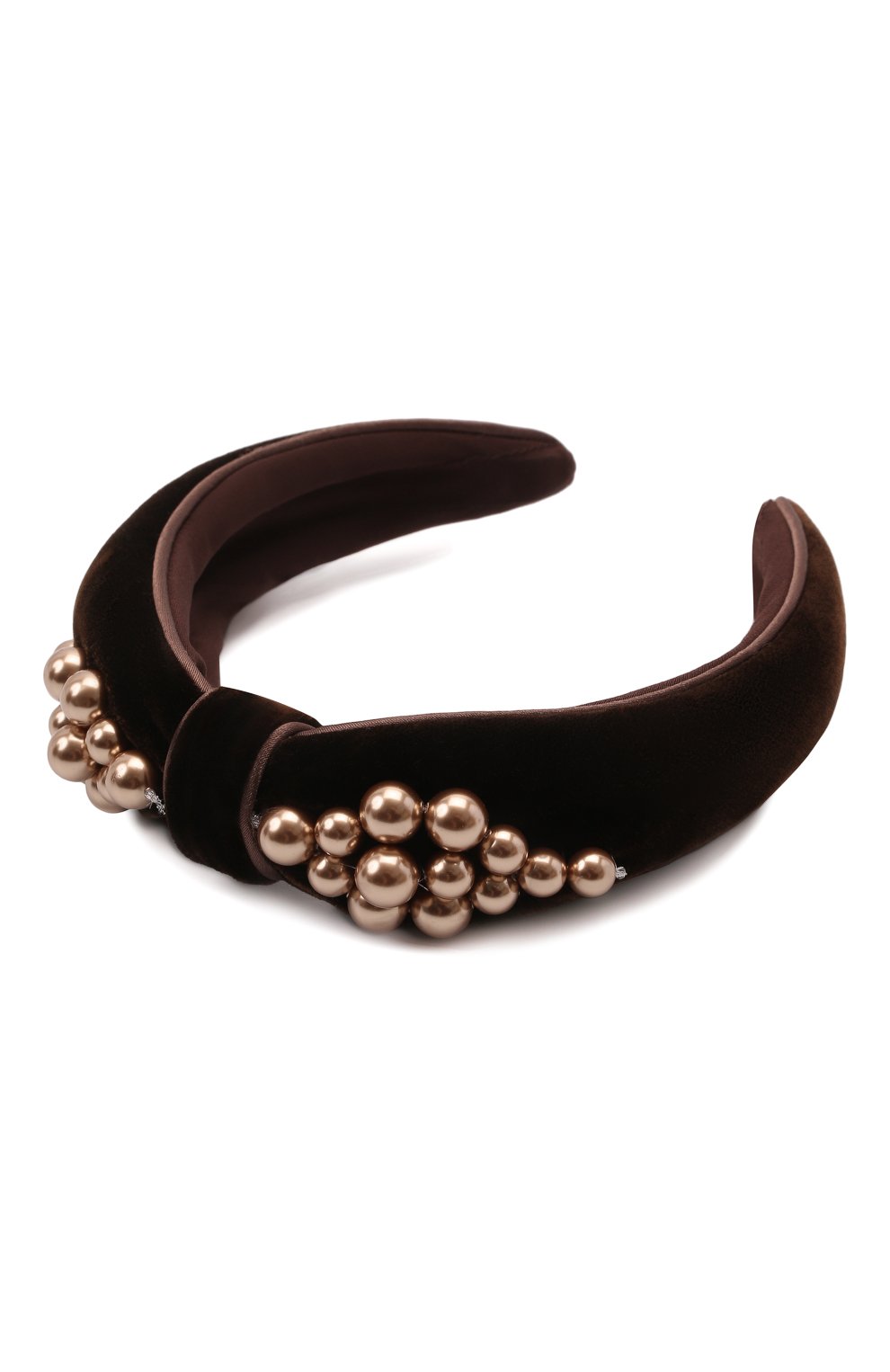 Ободок для волос ALEXANDRE DE PARIS коричневого цвета по цене 24960 руб., арт. TBD-15T-A19 H, фото 3 Ободок для волос ALEXANDRE DE PARIS, арт. TBD-15T-A19 H, фото 3