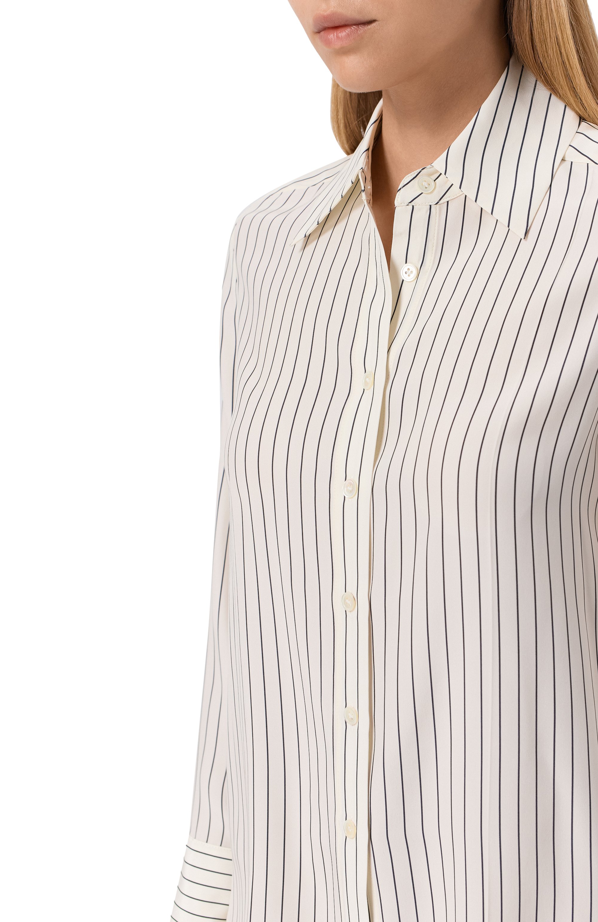 Шелковая рубашка CO кремового цвета по цене 89950 руб., арт. 1866NLSS-C0RE, фото 5 Шелковая рубашка CO, арт. 1866NLSS-C0RE, фото 5