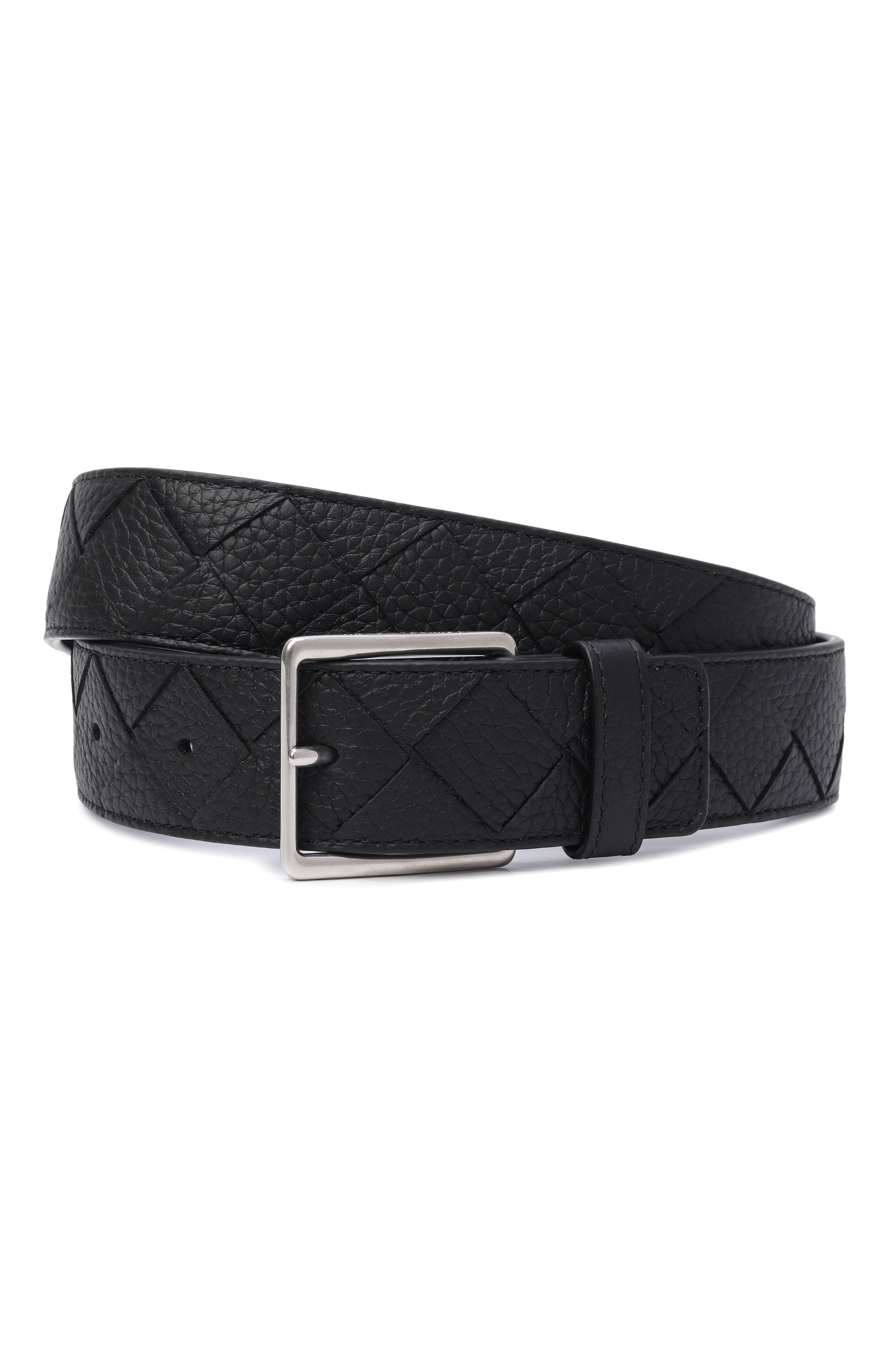 Кожаный ремень BOTTEGA VENETA черного цвета по цене 78650 руб., арт. 855893/V5I51, фото 1 Кожаный ремень BOTTEGA VENETA, арт. 855893/V5I51, фото 1