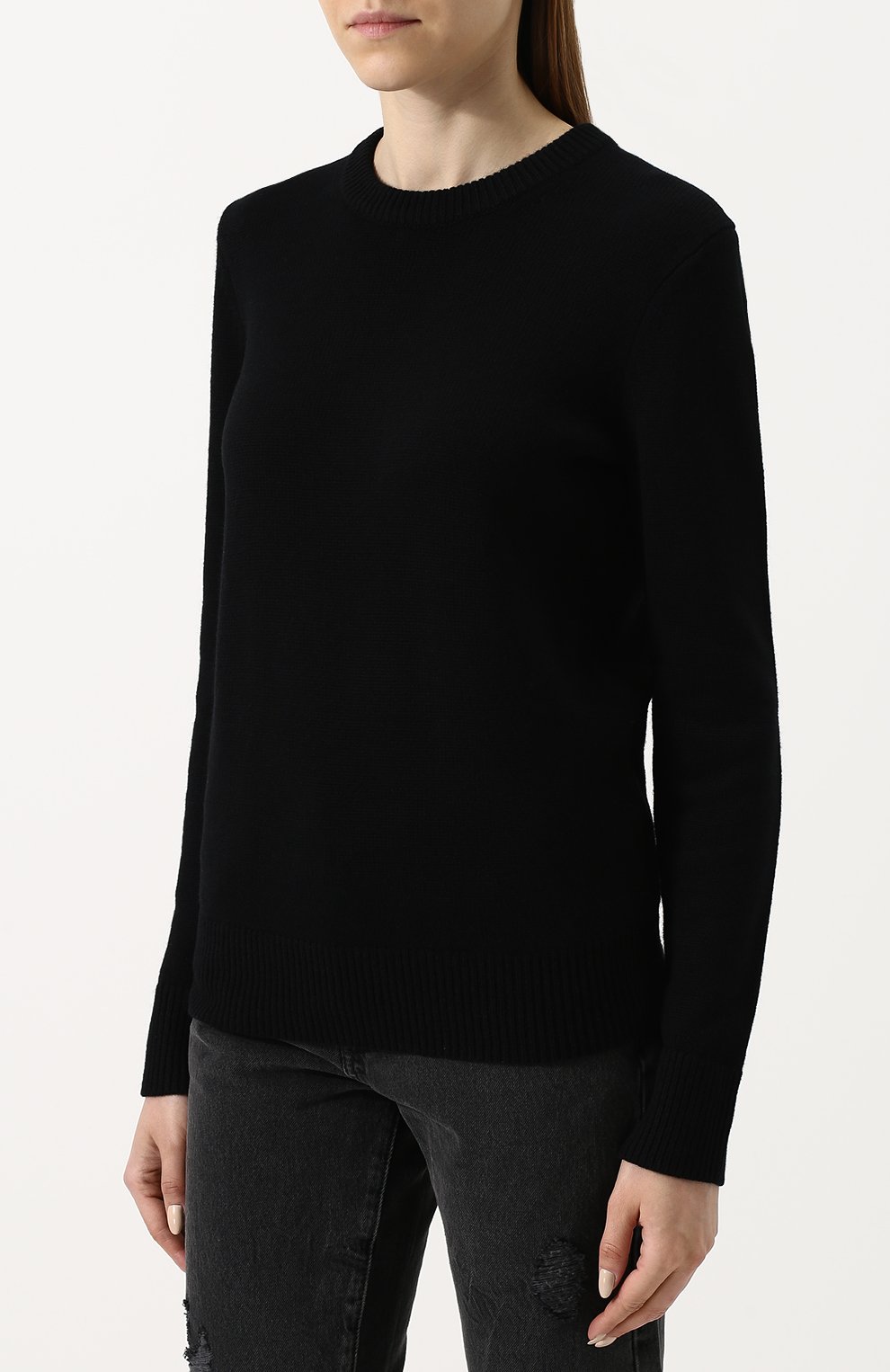 Однотонный кашемировый пуловер с круглым вырезом MICHAEL KORS COLLECTION, арт. KRK/648AKK976, фото 3