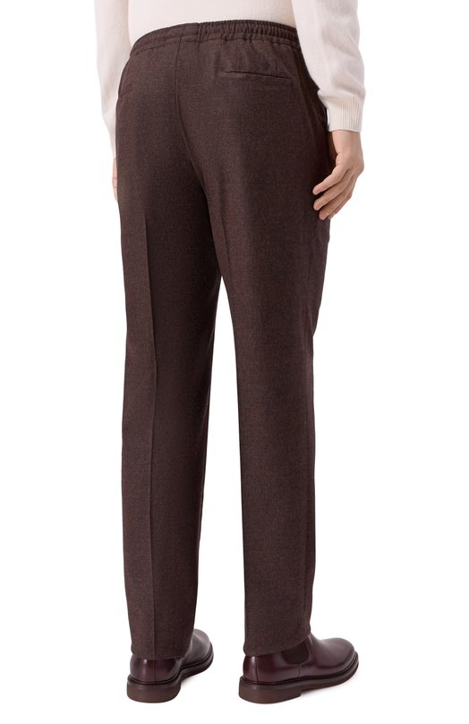 Шерстяные брюки Kiton UPN01K0124G07 Коричневый  UPN01K0124G07 Фото 4