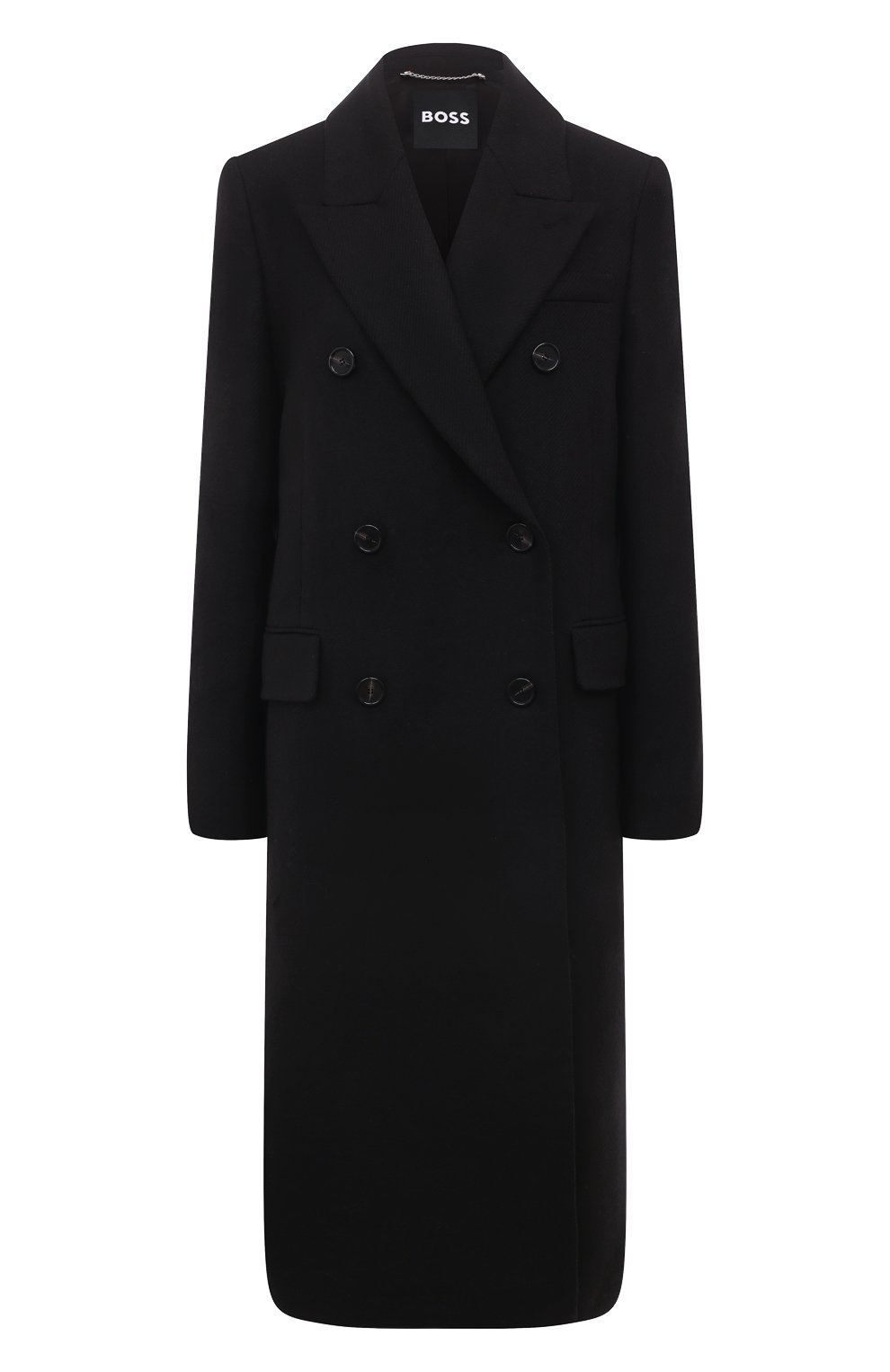 Пальто BOSS черного цвета по цене 59950 руб., арт. 50524975, фото 1 Пальто BOSS, арт. 50524975, фото 1
