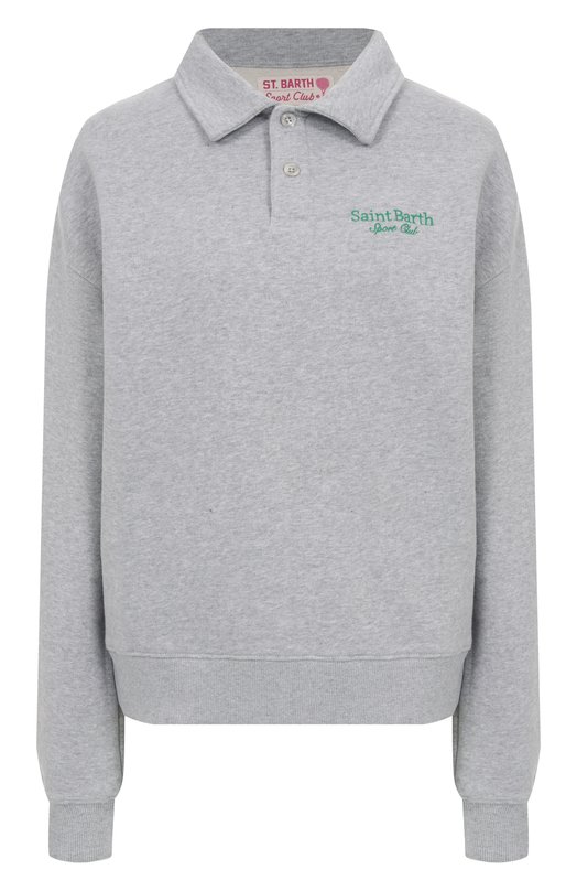 Хлопковое поло MC2 Saint Barth BENE001-02985I/BERENICE Серый BENE001-02985I/BERENICE