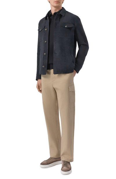 Замшевая куртка GIMO'S темно-синего цвета по цене 117500 руб., арт. 6S20.1.220.52W/IC, фото 2 Замшевая куртка GIMO'S, арт. 6S20.1.220.52W/IC, фото 2