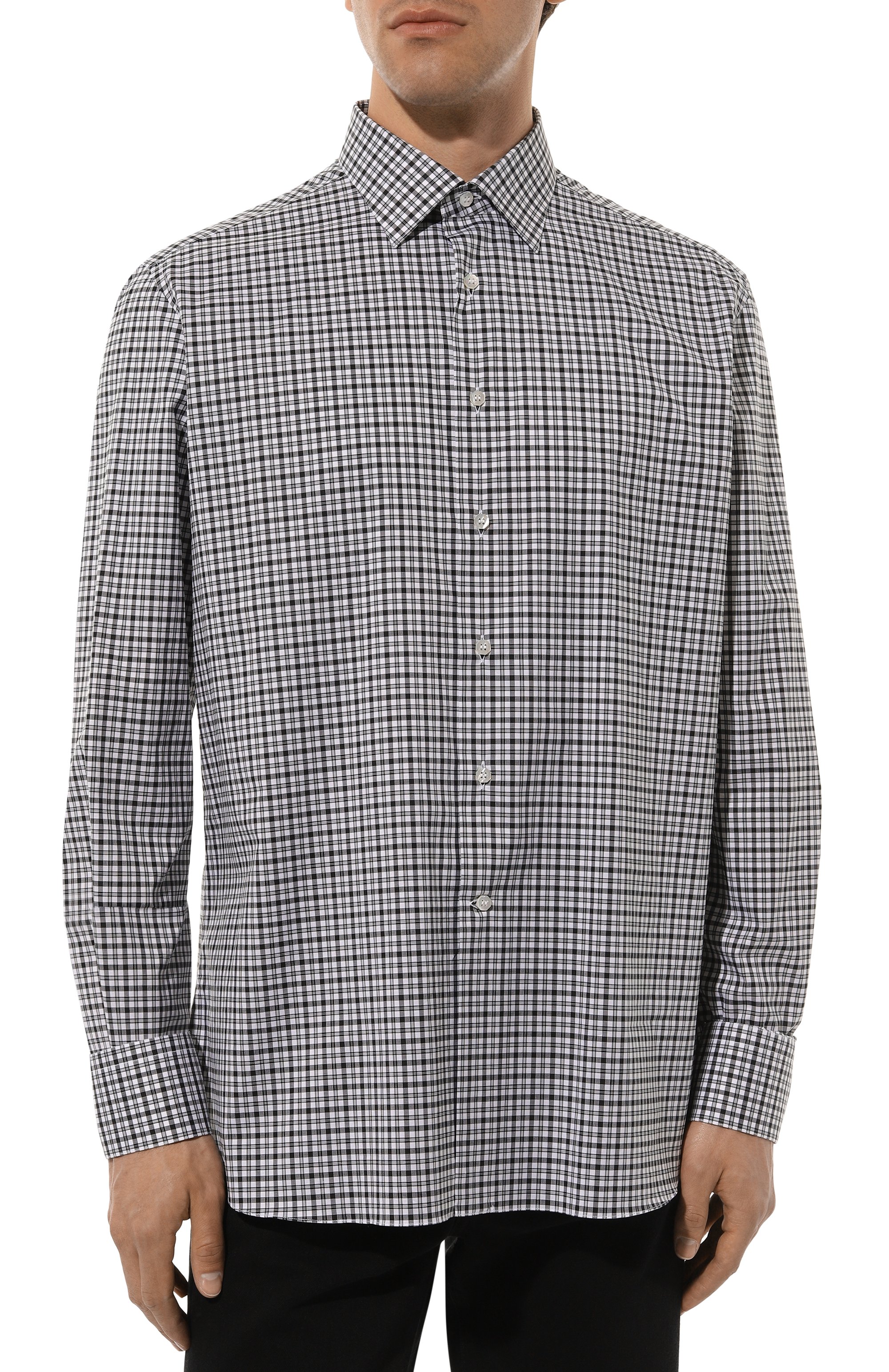 Хлопковая рубашка STEFANO RICCI черно-белого цвета по цене 98550 руб., арт. MC007131/L2016, фото 3 Хлопковая рубашка STEFANO RICCI, арт. MC007131/L2016, фото 3