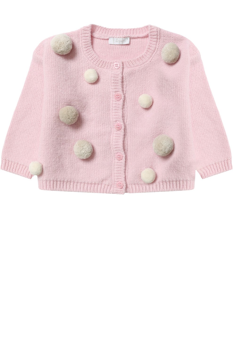 Шерстяной кардиган IL GUFO розового цвета по цене 12900 руб., арт. A17GF265EM220/3M-9M, фото 1 Шерстяной кардиган IL GUFO, арт. A17GF265EM220/3M-9M, фото 1