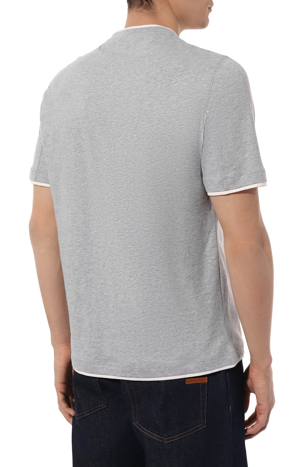 Хлопковая футболка BRUNELLO CUCINELLI, арт. M0B137427, фото 4