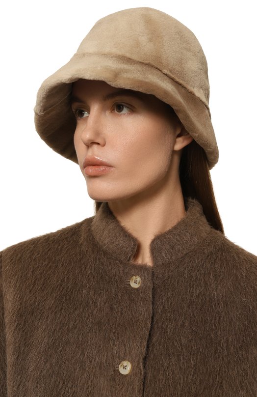 Меховая панама из норки VICTORIA KUSENKOVA 151910033053 Бежевый  151910033053 Фото 2
