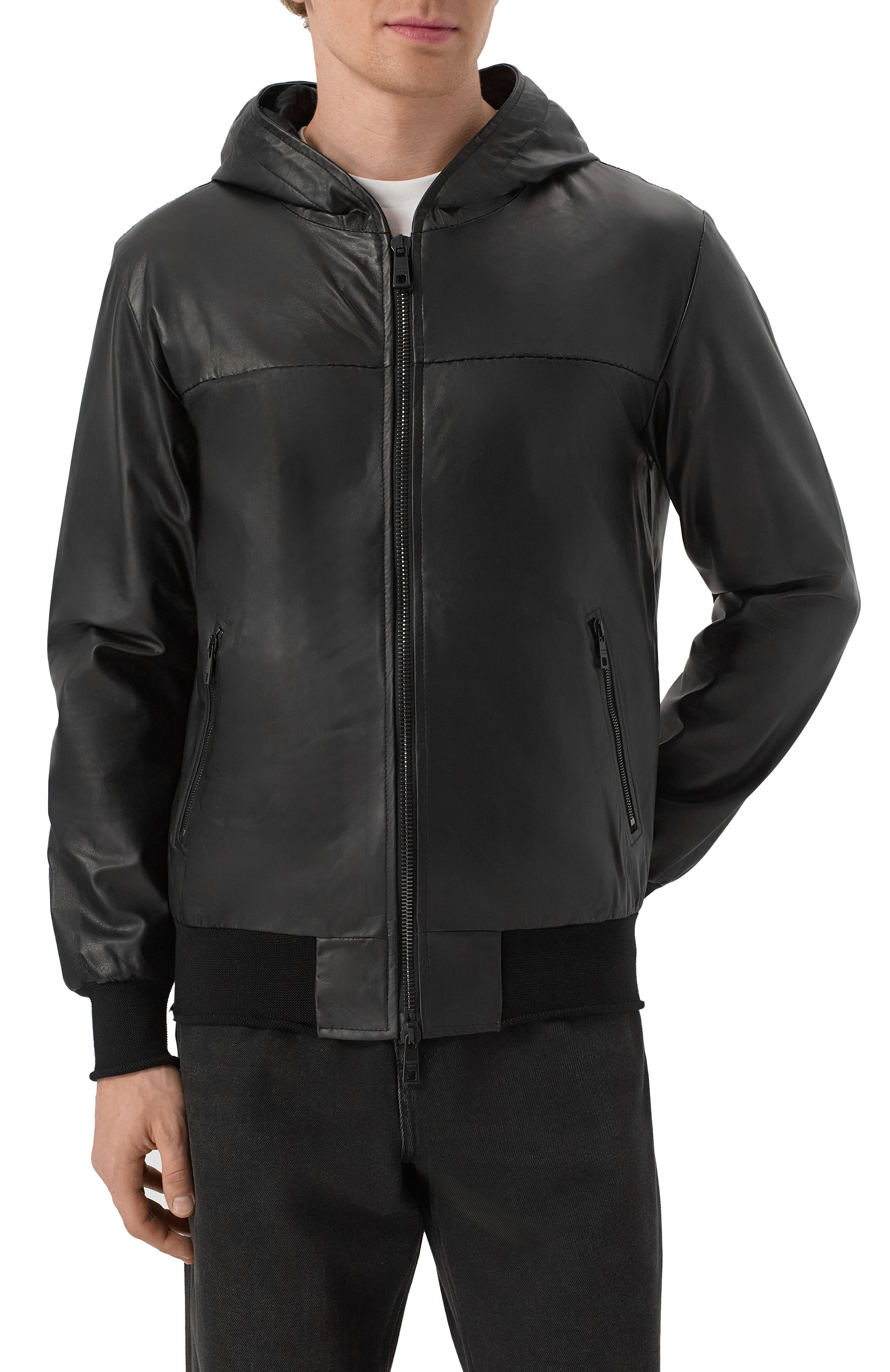 Кожаный бомбер GIORGIO BRATO, арт. GU25S14096NAPSTM, фото 3