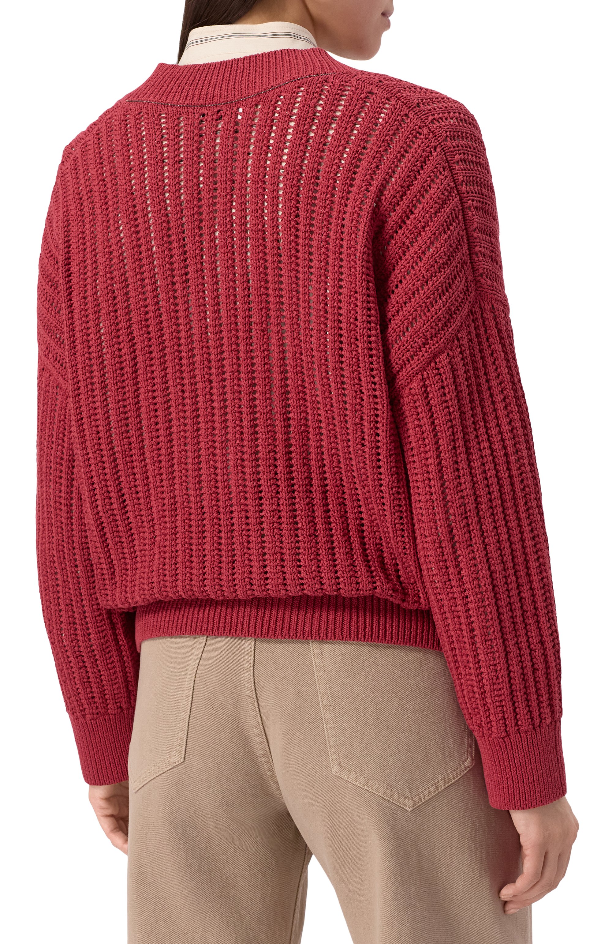 Хлопковый свитер BRUNELLO CUCINELLI, арт. MSB581812, фото 4