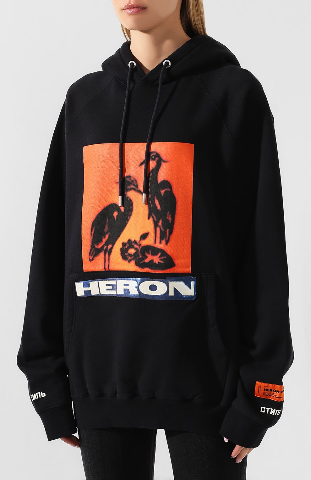 Хлопковое худи HERON PRESTON, арт. HWBB005E198080010488, фото 3
